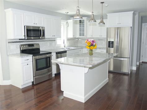 white cabinets stainless steel appliances